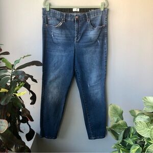 Nicole Miller Mid Rise TRIBECA Ankle Skinny Jeans